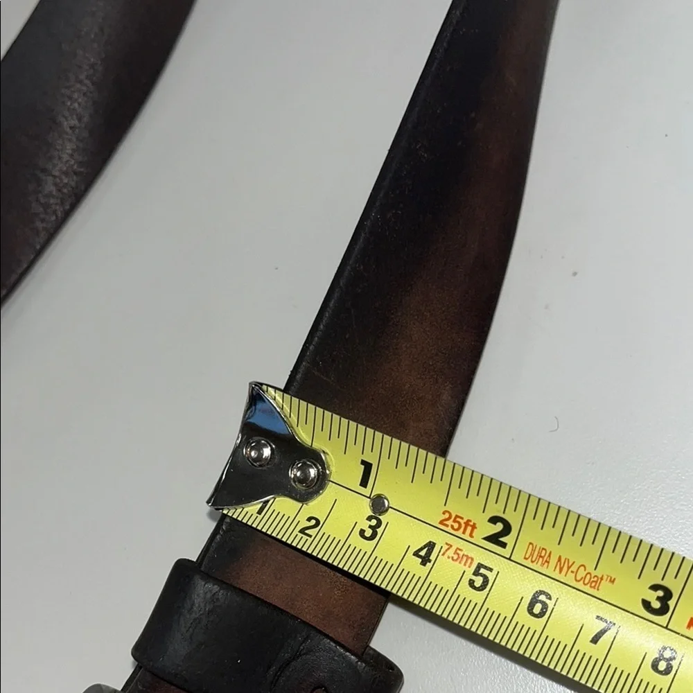 Men's Brown Leather Belt / preowned no labels / well worn 42 ish